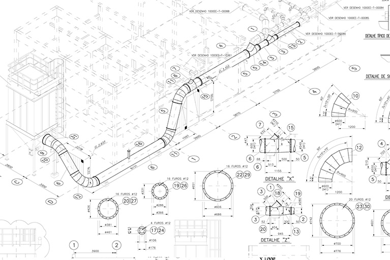 Projetos detalhados de engenharia